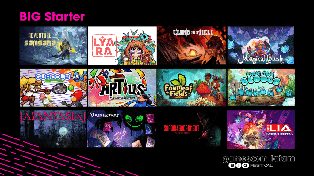 gamescom latam 2026 apresenta jogos selecionados para o BIG Starter e BIG Highlight e lança loja online oficial