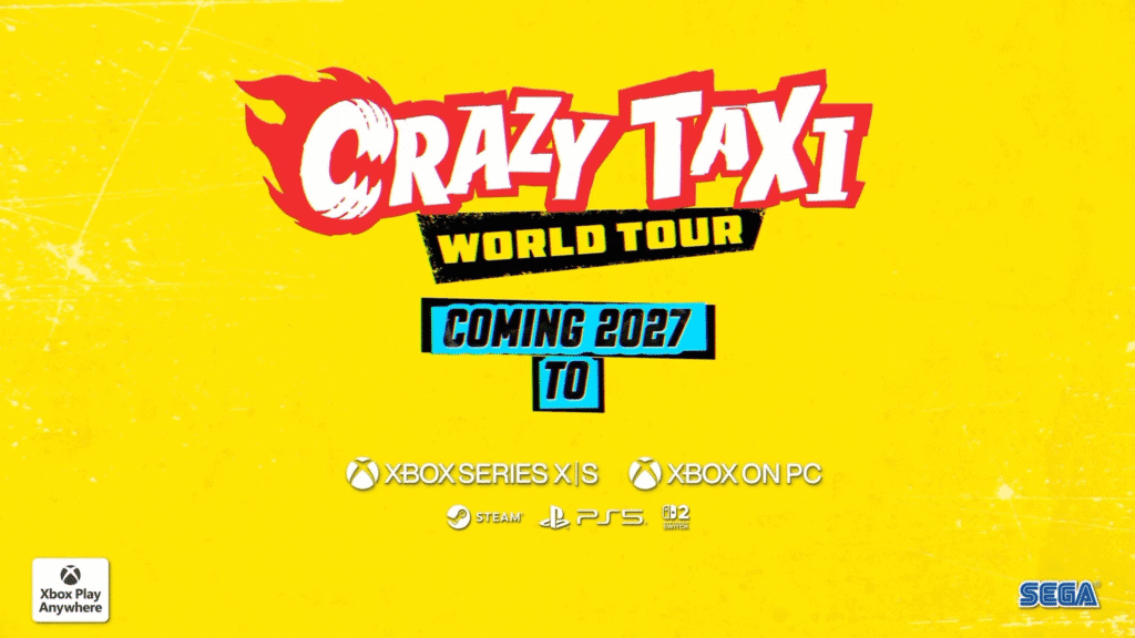 Crazy Taxi: World Tour é Revelado Oficialmente e Chega em 2027
