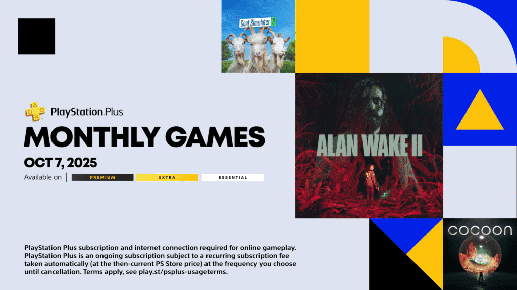 PlayStation Plus de Outubro: Alan Wake 2 é o Destaque Principal do Catálogo Mensal