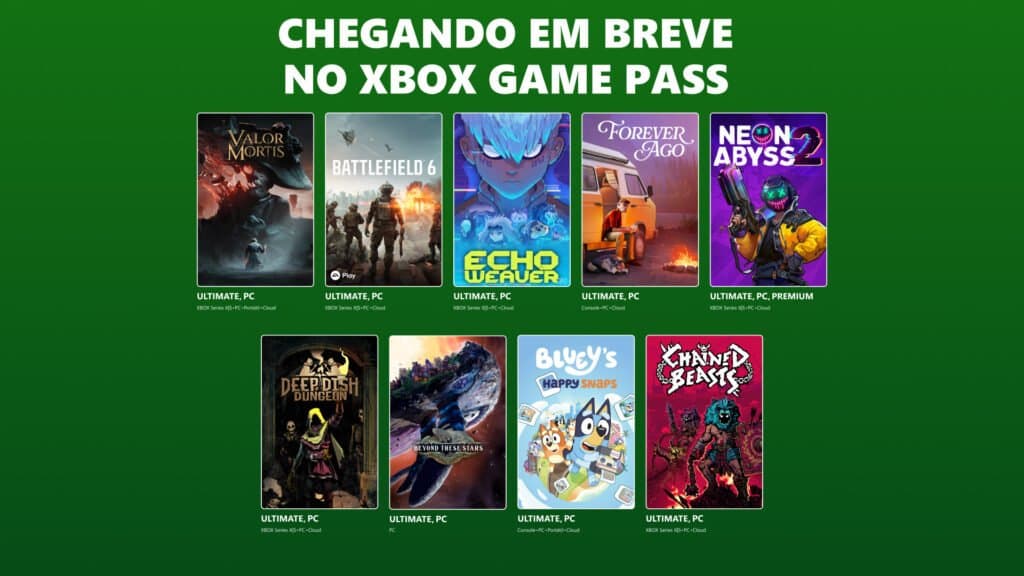 Battlefield 6 e outros oito jogos chegam ao Xbox Game Pass em outubro