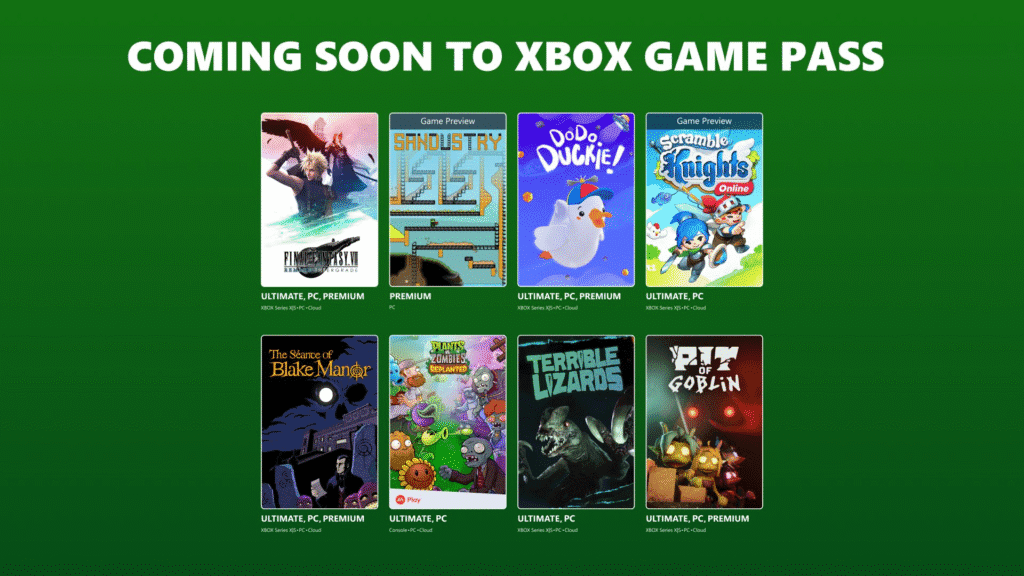 Xbox Game Pass revela segunda leva de jogos de outubro com Final Fantasy VII Remake Intergrade