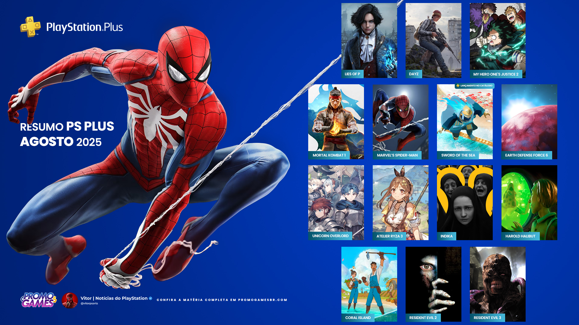 Resumo do PlayStation Plus para Agosto.