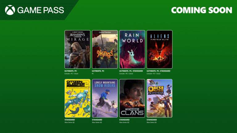 Novidades do Xbox Game Pass em Agosto: Assassin’s Creed Mirage, Rain World, MechWarrior 5 e muito mais!