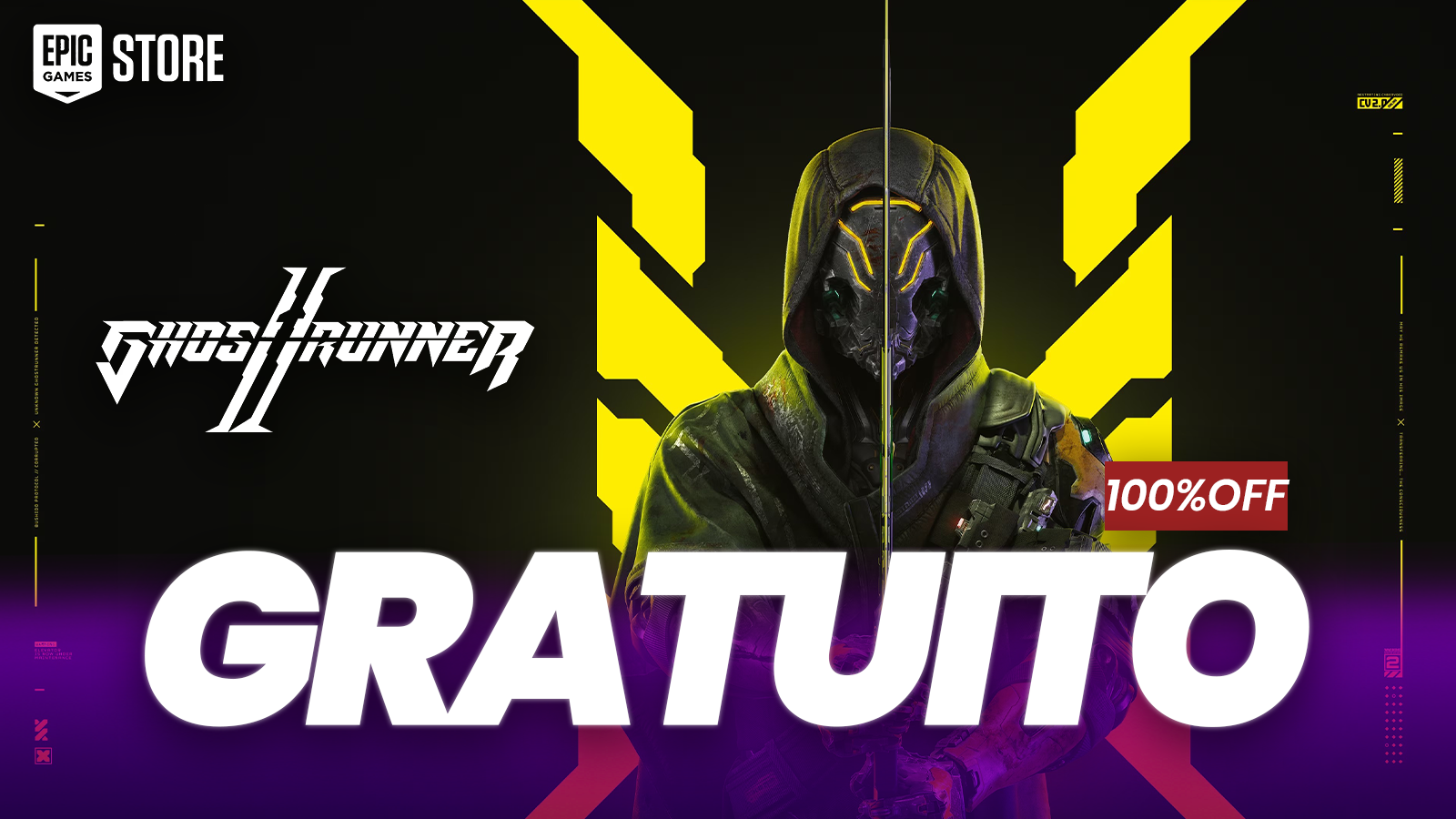 Ghostrunner 2 e outros dois jogos grátis na Epic Games Store