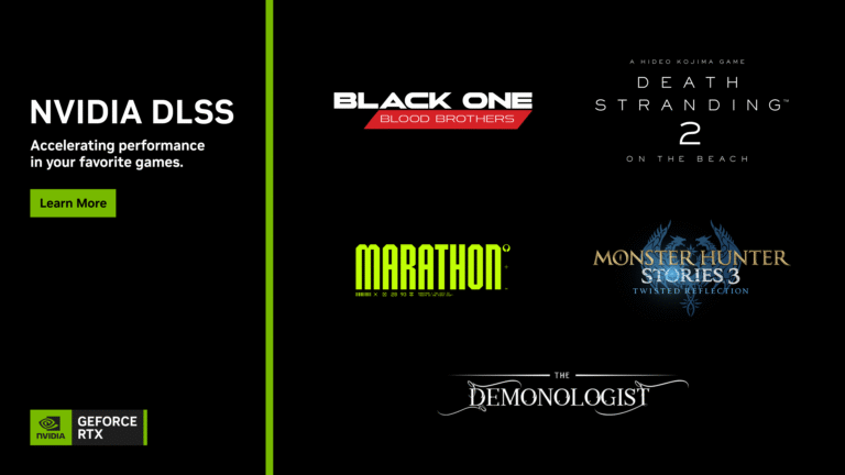 NVIDIA anuncia suporte ao DLSS para DEATH STRANDING 2: ON THE BEACH, Marathon e Monster Hunter Stories 3: Twisted Reflection