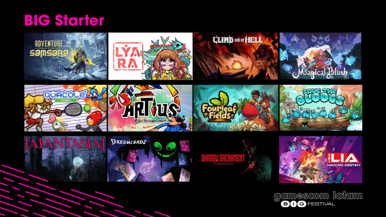 gamescom latam 2026 apresenta jogos selecionados para o BIG Starter e BIG Highlight e lança loja online oficial