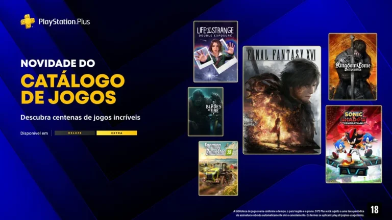 PS Plus Extra e Deluxe de Junho Trazem Final Fantasy XVI, Sonic X Shadow Generations e Mais Destaques