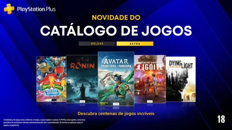 Novidades de Julho no Catálogo PlayStation Plus: Avatar, Rise of the Ronin e Incêndios Reais Chegam com Tudo!